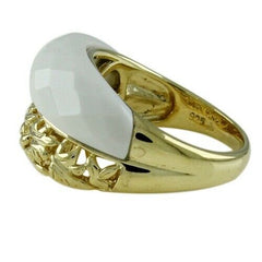 HSN Sterling Silver White Howlite Gemstone Band Ring Size 8