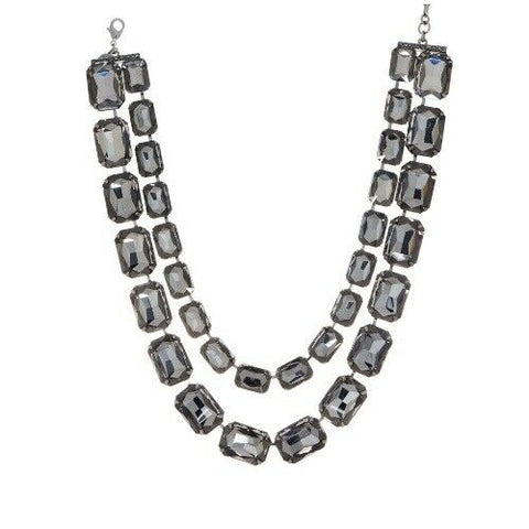 Joan Rivers Black Crystal Celebrity Roast 16" Necklace