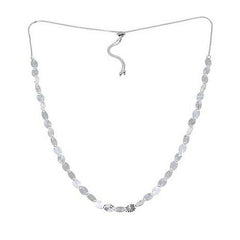 QHSN Sevilla Silver Diamond Cut Sparkle Chain Adjustable Necklace