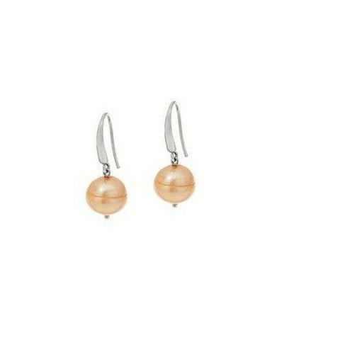 QVC Honora Sterling Silver Champagne Cultured Pearl Earrings
