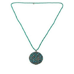 HSN JK NY 33" Nugget Drop Turquoise Beaded Pendant Necklace