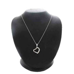 QVC Steel By Design Stainless Steel Open Heart Pendant With 18" Fine Chain $94