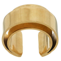 QVC Soko Goldtone Double Band Ribbon Ring Size 5