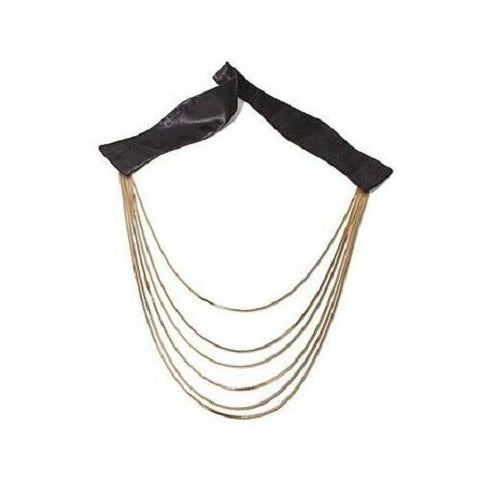 HSN BEXnyc Untied Bowtie Goldtone Chain Necklace