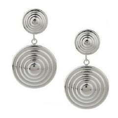 QVC Sterling Polished Dimensional Double Spiral Earrings