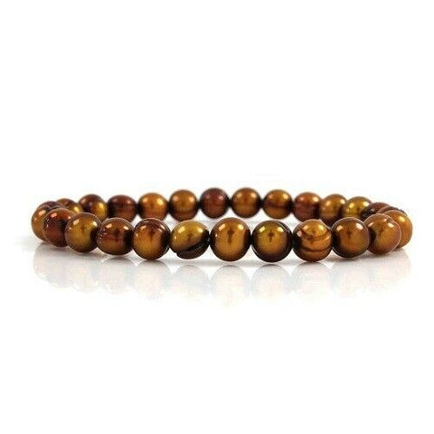 QVC Honora Brown Cultured Freshwater Pearls Stretch Bracelet