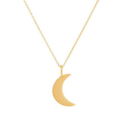 Extraordinary Life Sterling Crescent Moon Pendant Chain Necklace