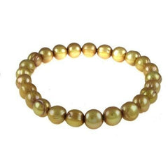 QVC Honora Golden Cultured Freshwater Pearls Stretch Bracelet