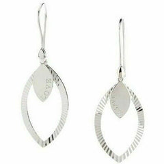 QVC Mary Margrill Sterling "Love" Petal Marquise Drop Earrings