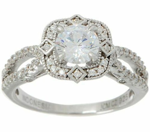 1 Ct Diamond Stimulant 14K Gold On Engagement Wedding Ring Sterling 8 QVC