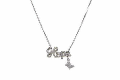 HOU- 601472-JUN-$Joan Boyce Gwen's"Stay Inspired" Hope White Gold Over Necklace - White Gold