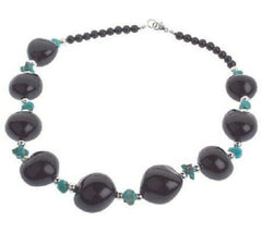 QVC Lee Sands Kukui Nut & Turquoise Strand 20" Necklace