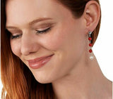 Honora Real Cultured Pearl & Gemstone Bead Ladies Earrings Sterling QVC