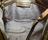 Michael Kors Lupita Medium Gold Leather Messenger Bag