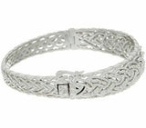 26.9 Gram Sterling Silver Braided Hinged 7-1/4" Bangle by Silver Style QVC