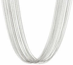 Made In Italy 14K Gold On Silver Sterling 34" Heavy Multi-Strand Necklace QVC