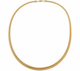 QVC 14K Solid Gold 20" Graduated Mesh Omega Necklace Made In Italy 10 Grams