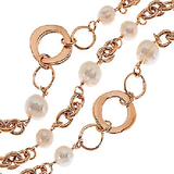 QVC 18k Gold On Honora 3 Row Cultured Pearl 8" Bracelet