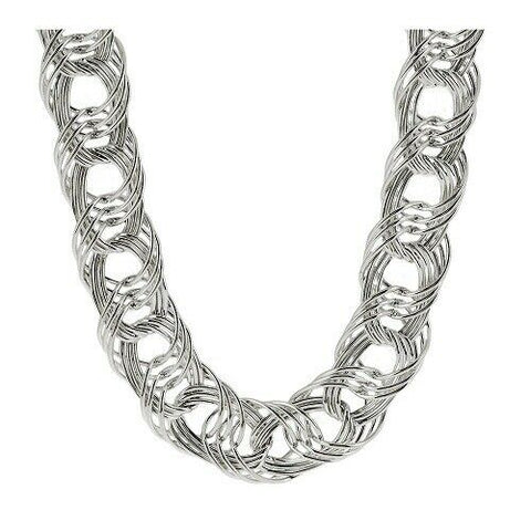 QVC Sterling Silver 51.50g Bold Link Woven 20" Necklace SOLD OUT