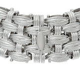 QVC Vicenza Silver Sterling 51.8g Textured 8" Bracelet