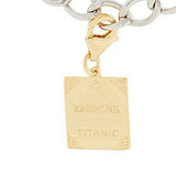 Titanic Silver 14K Clad Charm Bracelet