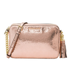 NWT MICHAEL KORS Soft Pink Metallic Leather Medium Camera Bag