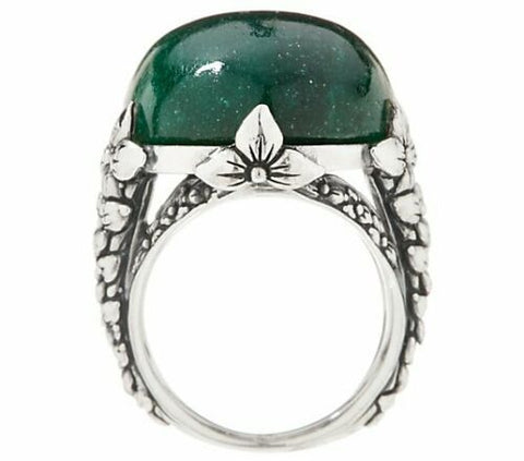 Stephen Dweck Sterling Silver and Gemstone Cocktail Ring SZ-9 QVC