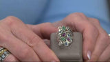 Or Paz Sterling Silver Multi-gemstone Cluster Leaf Ring 7 QVC