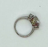 Colleen Lopez 14K Gold Over 3.57cttw Cushion-Cut & Round White Topaz Ring Size 6
