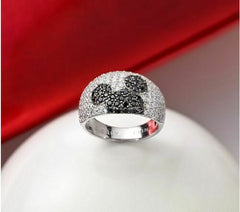 QVC Mickey Mouse 90 Birthday Diamonique Hidden Mickey 14K On Sterling Ring